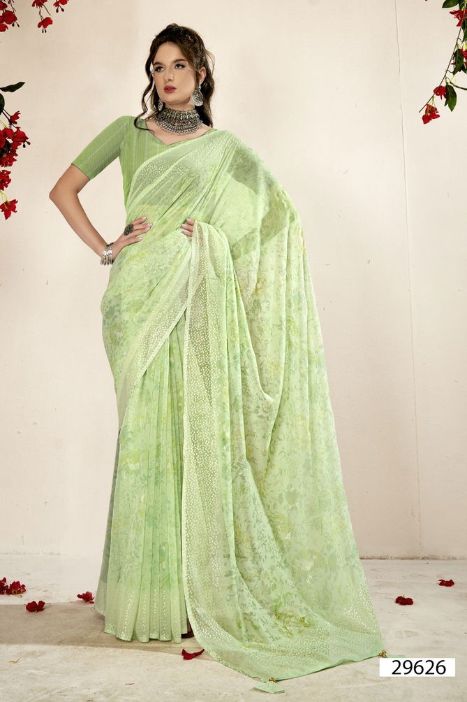 Kimora 12 By Vallabhi Printed Georgette Sarees Suppliers In India